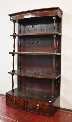 Lot 1215 - A 19th Century Mahogany Four-Tier Bowfronted...