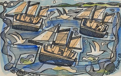 Lot 1009 - William Black (20th Century) "Flying & Sailing"...