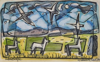 Lot 1008 - William Black (20th Century) "Landscape"...