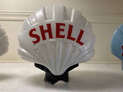 Lot 617 - A "Fat" Shell Glass Petrol Pump Globe by...