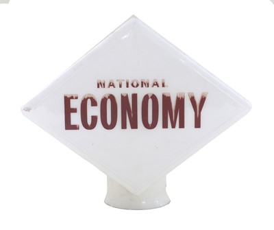 Lot 548 - A National Economy Glass Petrol Pump Globe by...