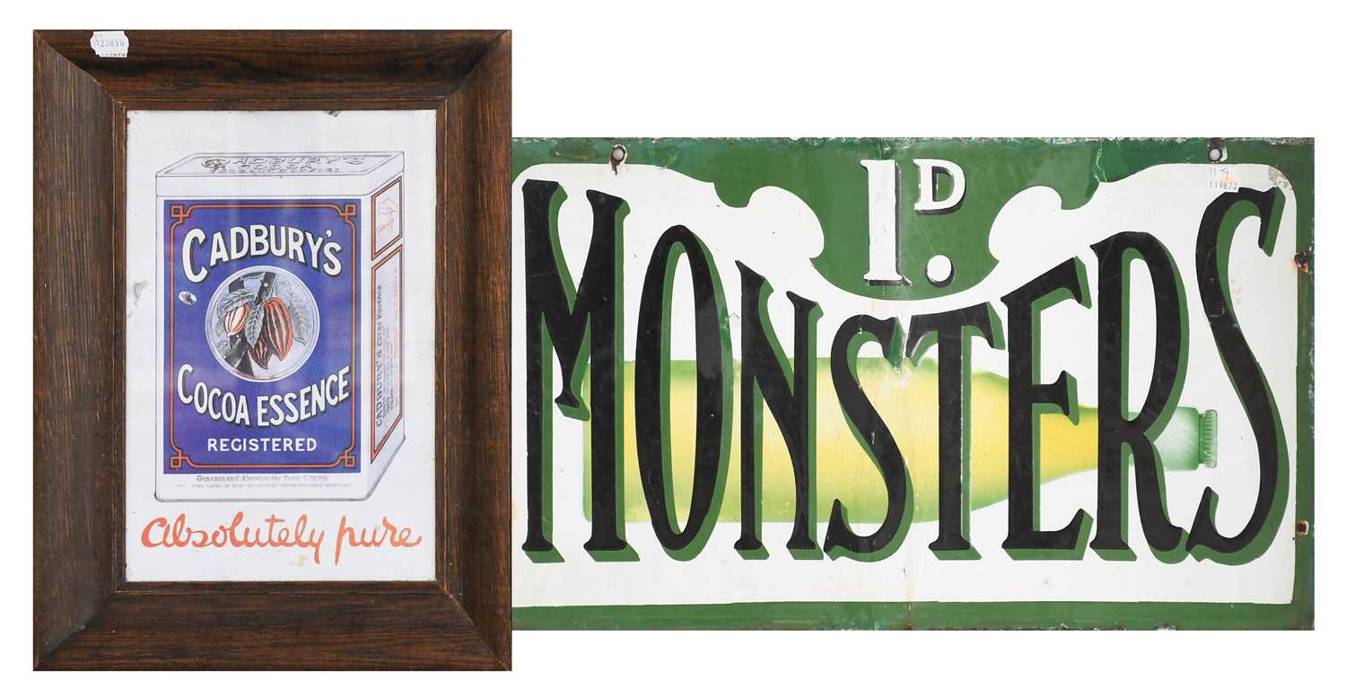 Lot 3204 Monster 1d Enamel Sign Lot 3204 Monster 1d Enamel Sign