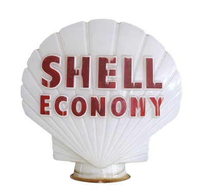 Lot 540 - A Shell Economy Glass Petrol Pump Globe, with...
