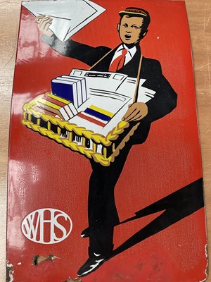 Lot 584 - A Single-Sided Enamel Advertising Sign: WHS (W....