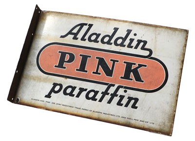Lot A Double-Sided Enamel Advertising Sign:...