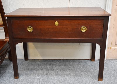 Lot 1330 - A Georgian Mahogany Single Drawer Side Table,...