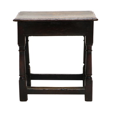 Lot 1121 - An Early 18th Century Oak Joint Stool, of six...