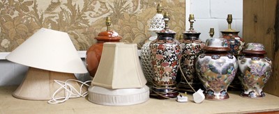 Lot 263 - Assorted Modern Pottery Table Lamps, including...