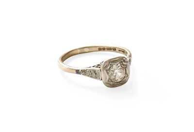 Lot 542 - An 18 Carat White Gold Diamond Solitaire Ring,...