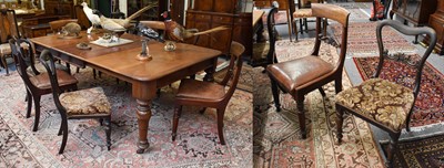 Lot 1296 - A Victorian Mahogany Dining Table, with two...