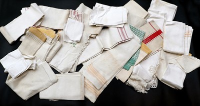 Lot 2102 - Assorted Linen Hand Towels, Kitchen Textiles...