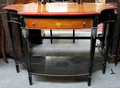 Lot 1209 - A Reproduction Cherrywood Console Table, with...