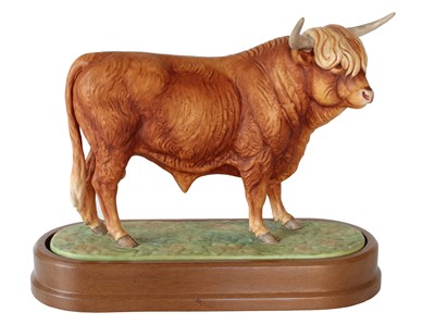 Lot 2213 - Royal Worcester Highland Bull, model No....