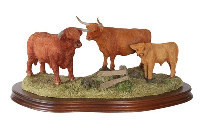 Lot 2216 - Wildtrack 'Highland Cattle', by Catherine Dow,...