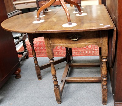 Lot 1206 - An Oak Gateleg Dining Table, in 18th-century...