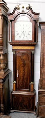 Lot 1353 - ~ A Mahogany Eight Day Long Case Clock,...