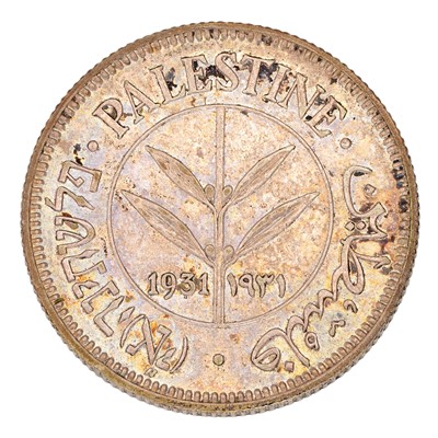 Lot 63 - Palestine, 50 Mils 1931, (KM#6); toned and...