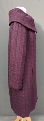 Lot 1055 - LK Bennett Wool Coat in a textured plum colour...