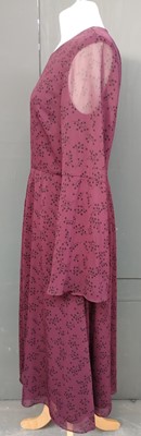 Lot 1055 - LK Bennett Wool Coat in a textured plum colour...