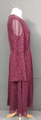 Lot 1055 - LK Bennett Wool Coat in a textured plum colour...