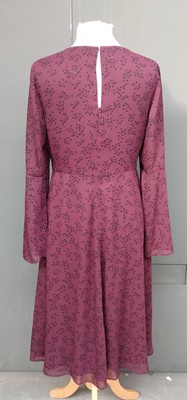 Lot 1055 - LK Bennett Wool Coat in a textured plum colour...