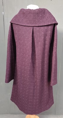 Lot 1055 - LK Bennett Wool Coat in a textured plum colour...