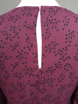 Lot 1055 - LK Bennett Wool Coat in a textured plum colour...
