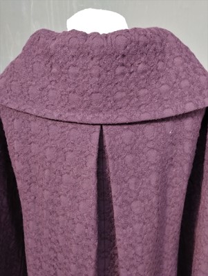 Lot 1055 - LK Bennett Wool Coat in a textured plum colour...