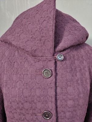 Lot 1055 - LK Bennett Wool Coat in a textured plum colour...