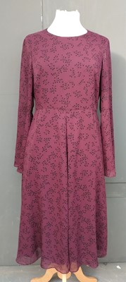 Lot 1055 - LK Bennett Wool Coat in a textured plum colour...
