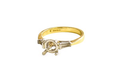 Lot 474 - An 18 Carat Gold Vacant Ring Mount, finger...