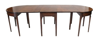 Lot 299 - A George III Mahogany D-End Dining Table, late...