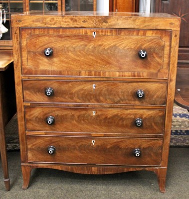 Lot 1277 - A George IV Mahogany Secretaire Chest, circa...