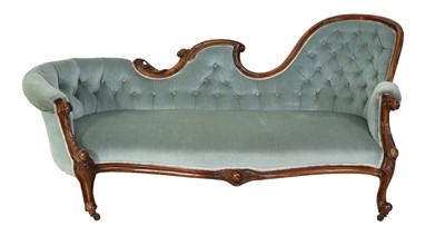 Lot 113 - A Victorian Carved Walnut Sofa, upholstered in...