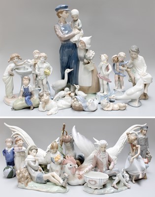 Lot 187 - A Collection of Lladro and Copenhagen Figures,...
