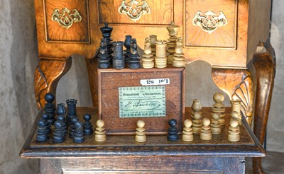 Lot 427 - A Boxwood and Ebonised St George Pattern Chess...