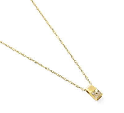 Lot 45 - An 18 Carat Gold Diamond Pendant on Chain, a...