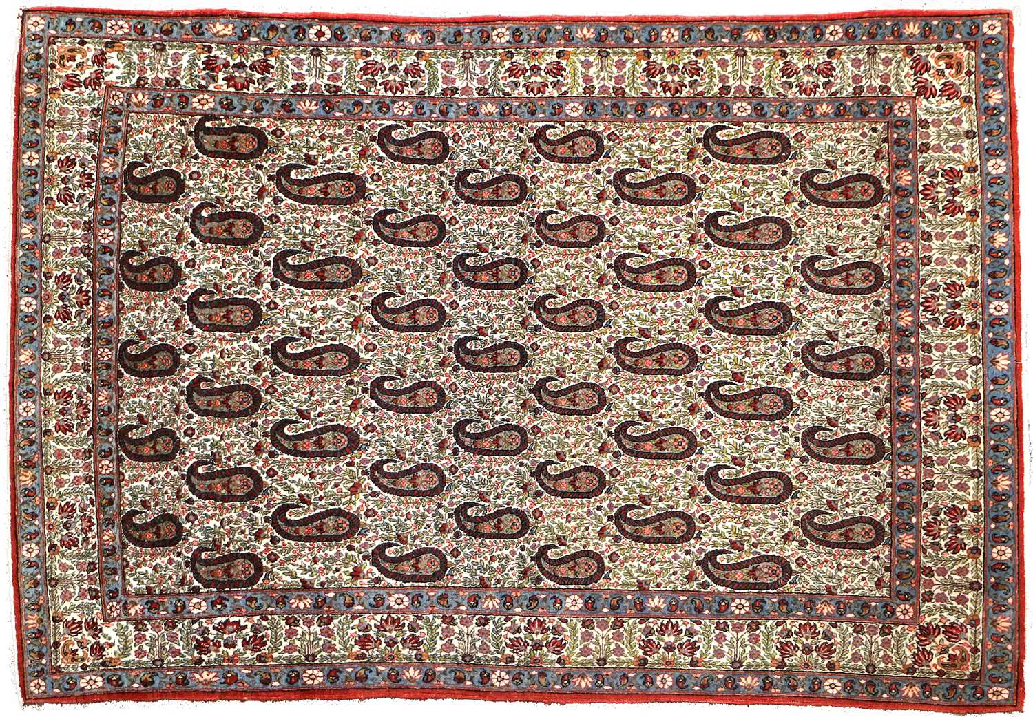 Lot 214 - Ghom Rug Central Iran, Circa 1950 The ivory
