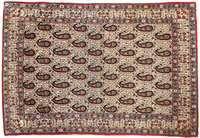 Lot 214 - Ghom Rug Central Iran, Circa 1950 The ivory...