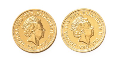 Lot 437 - 2x Elizabeth II, Sovereigns 2016; both...