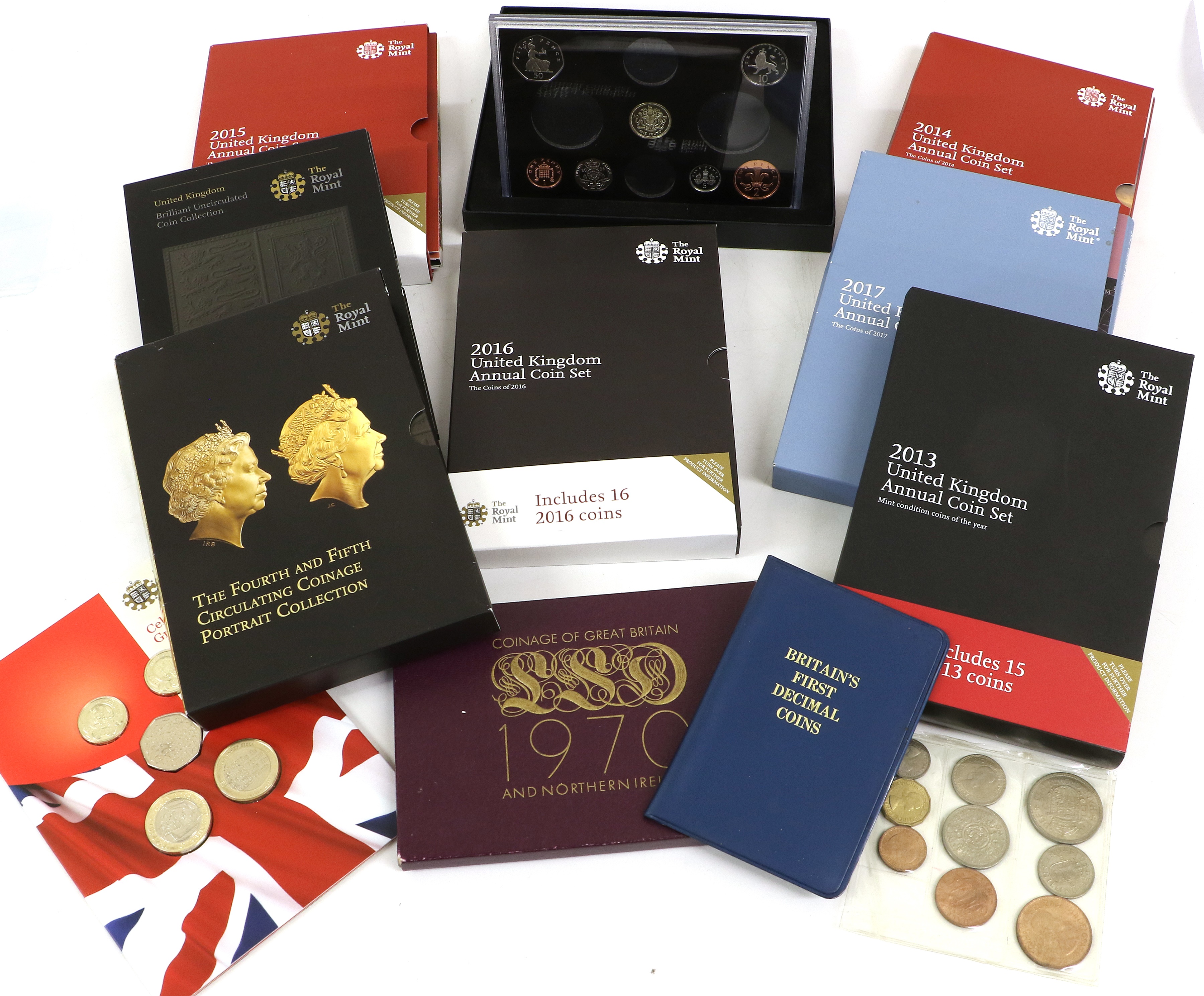 Lot 295 - Mixed UK Proof Sets and Annual Coin sets,