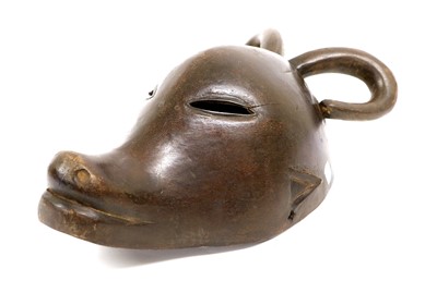 Lot 190 - A Makonde Wood Helmet Mask, Mozambique, the...