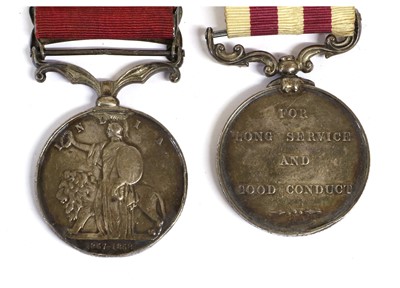 Lot 8 - A Victorian Long Service Pair of Medals,...