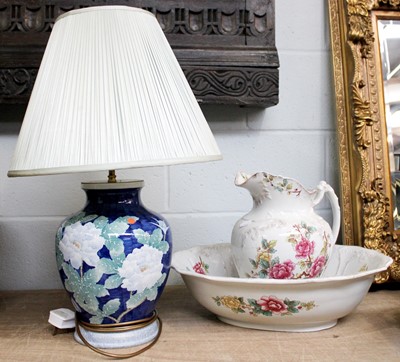 Lot 356 - A Decorative Modern Ceramic Table lamp,...