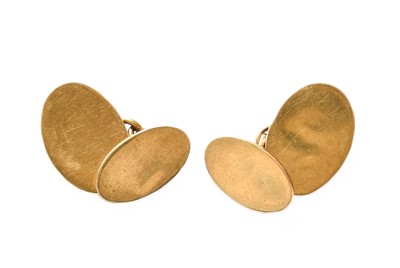 Lot 402 - A Pair of Cufflinks, comprising of chain...