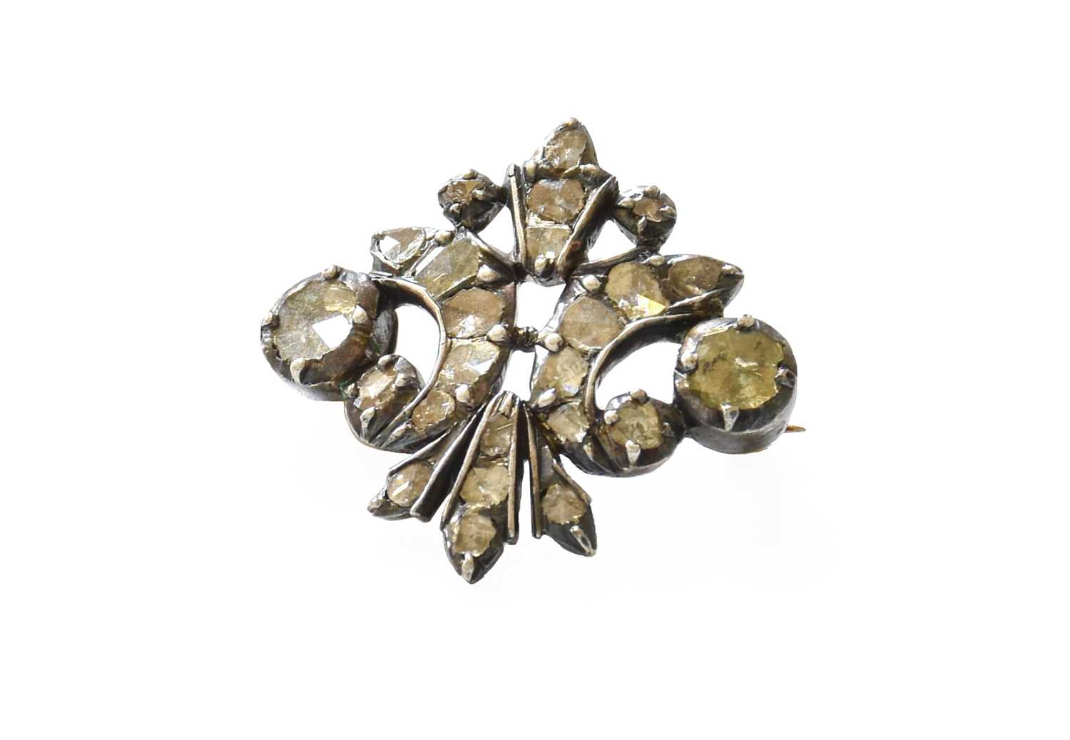 Lot 36 - A Diamond Brooch, the stylised fleur de lys...
