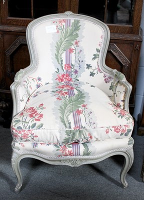 Lot 1316 - ~ A French Carved and Painted Armchair, part...