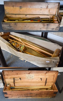 Lot 1357 - Three Early 20th Century Part Croquet Sets,...