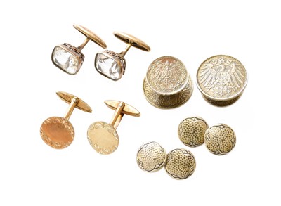 Lot 34 - Four Pairs of Cufflinks, of varying design