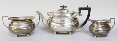 Lot 1 - A Three-Piece George V Silver Tea-Service, by...